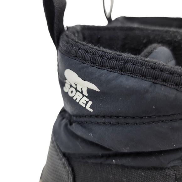 Sorel Whitney II Short Waterproof Weatherproof Insulated Black Boot Kids Size 12 - Picture 3 of 5